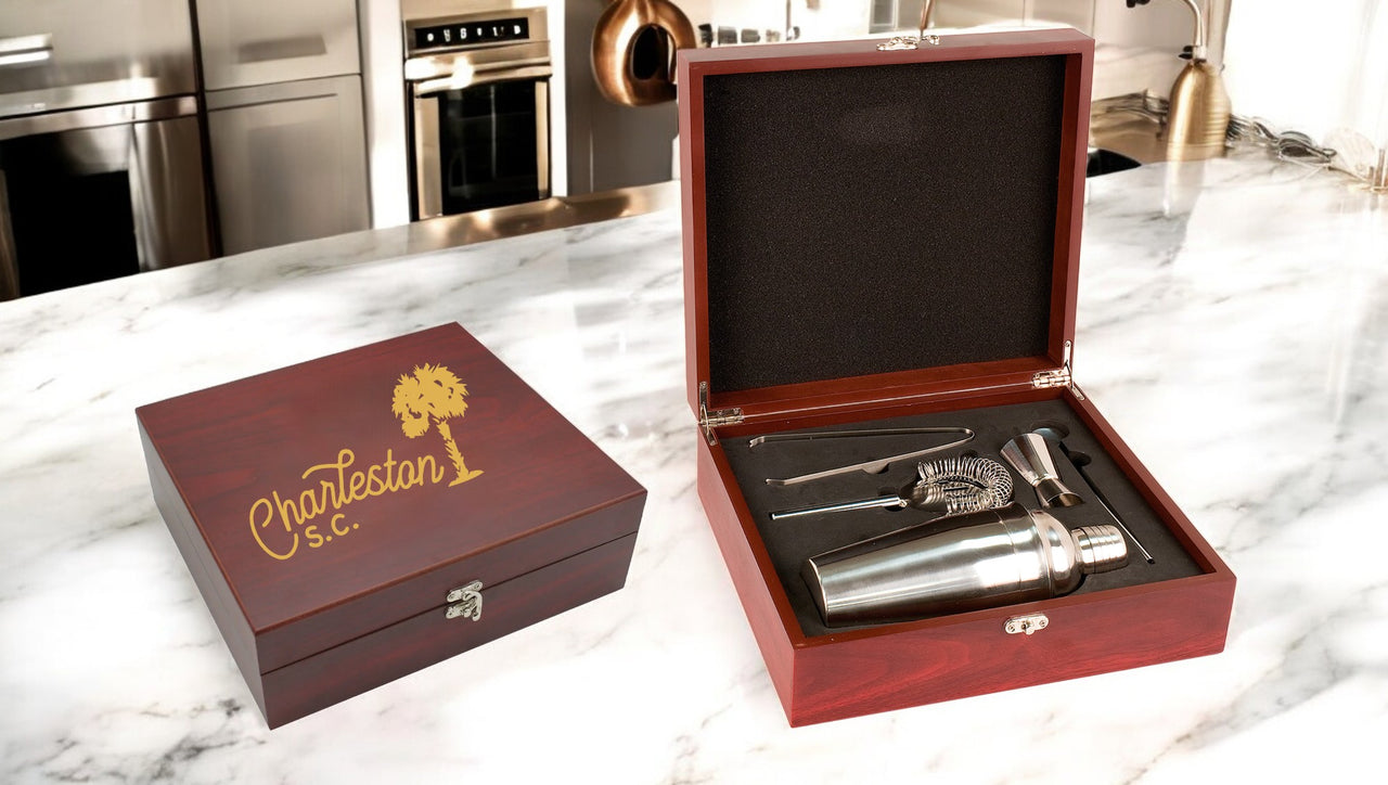 Charleston Skyline Martini Gift Set
