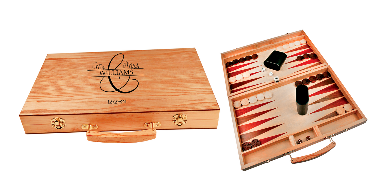 Personalized  Backgammon Game Set