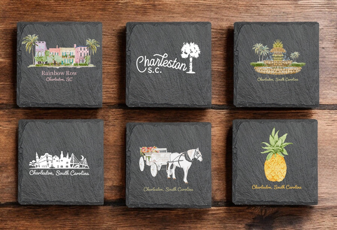 Charleston Slate Coasters (set of 6)