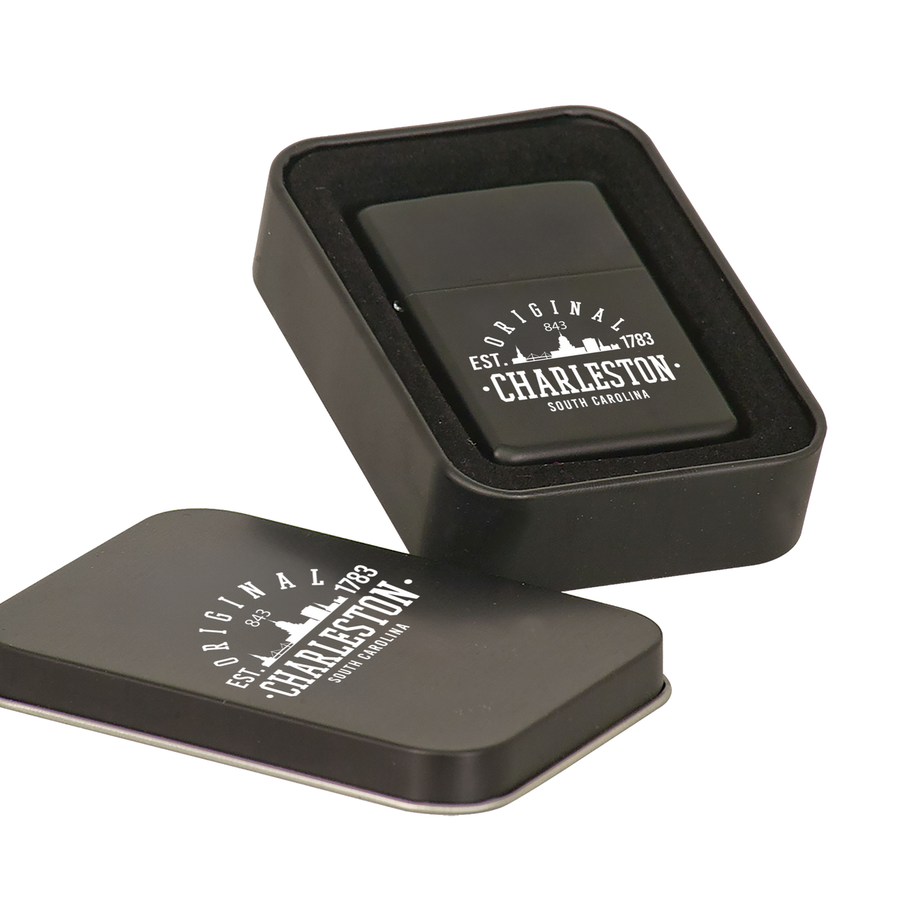 Black Lighter and Tin