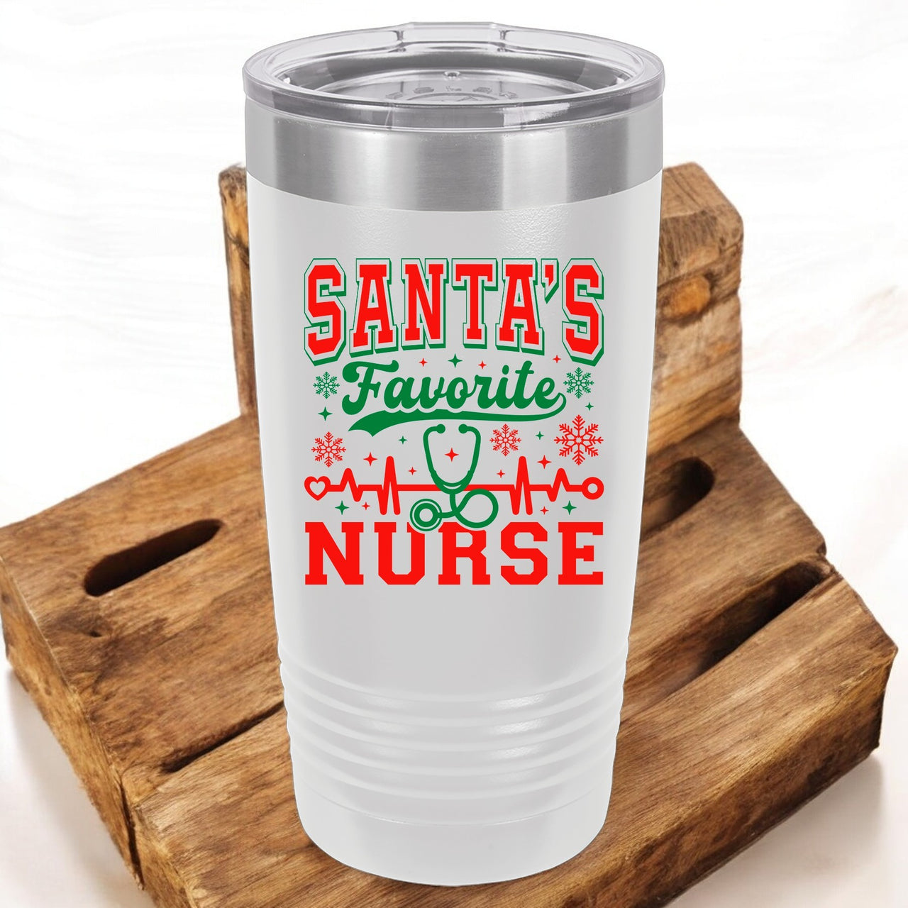 Santa's Favorite Nurse Tumbler