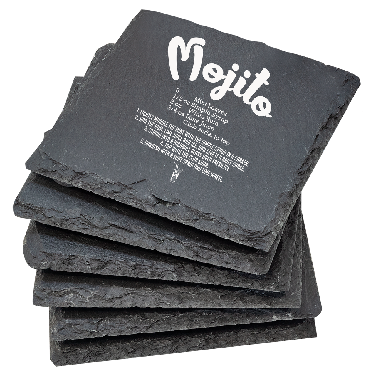 Cocktail Recipe Coasters (Square)